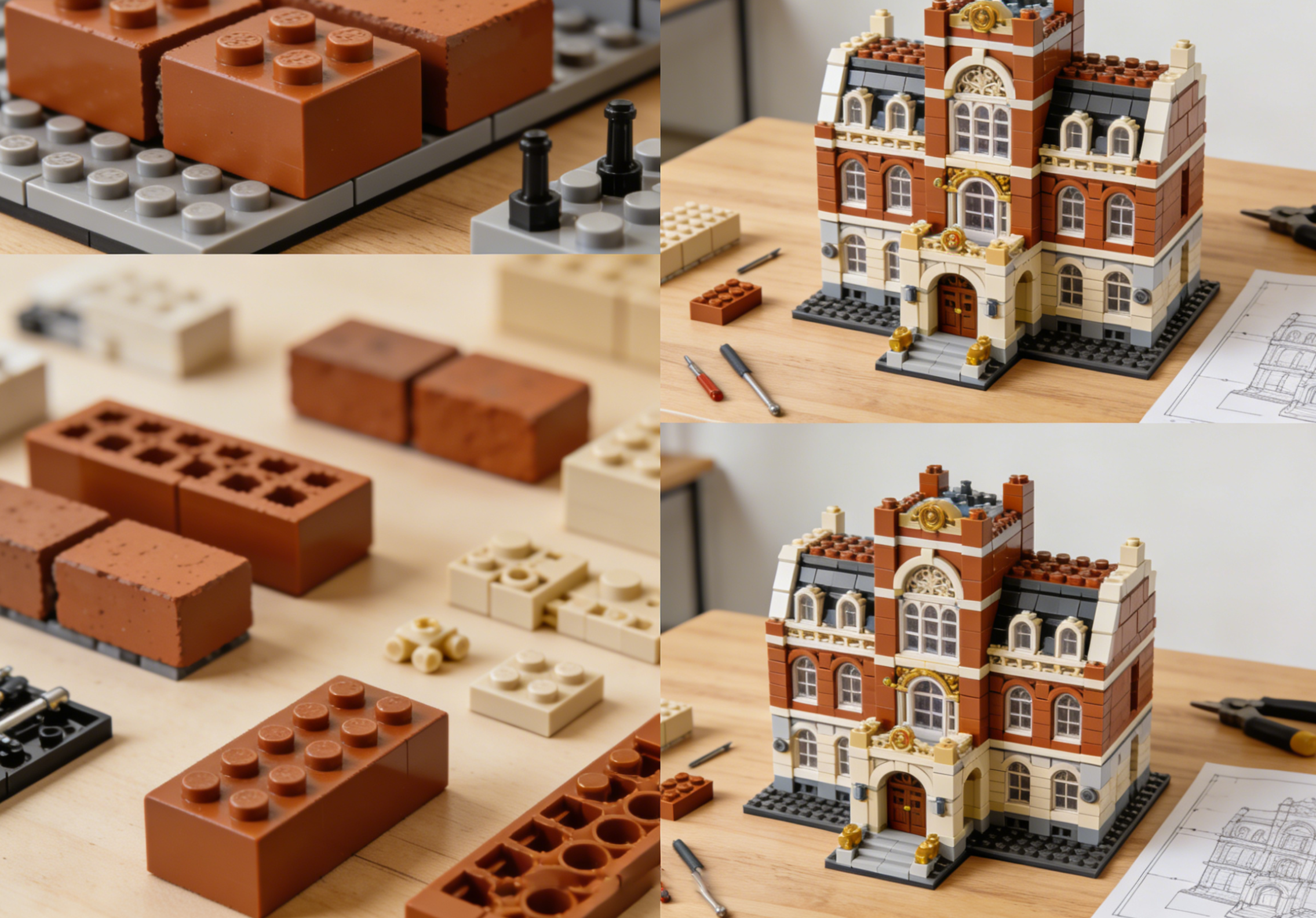 Intricate micro brick model of a famous monument