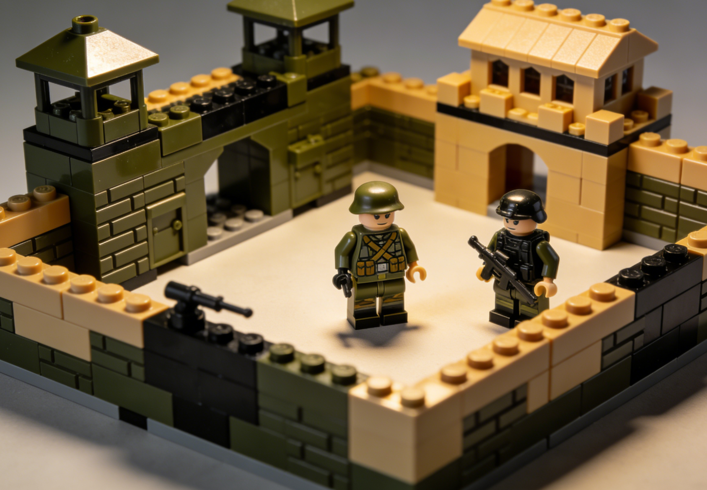 Colorful toy brick building sets on a white background, demonstrating creative potential