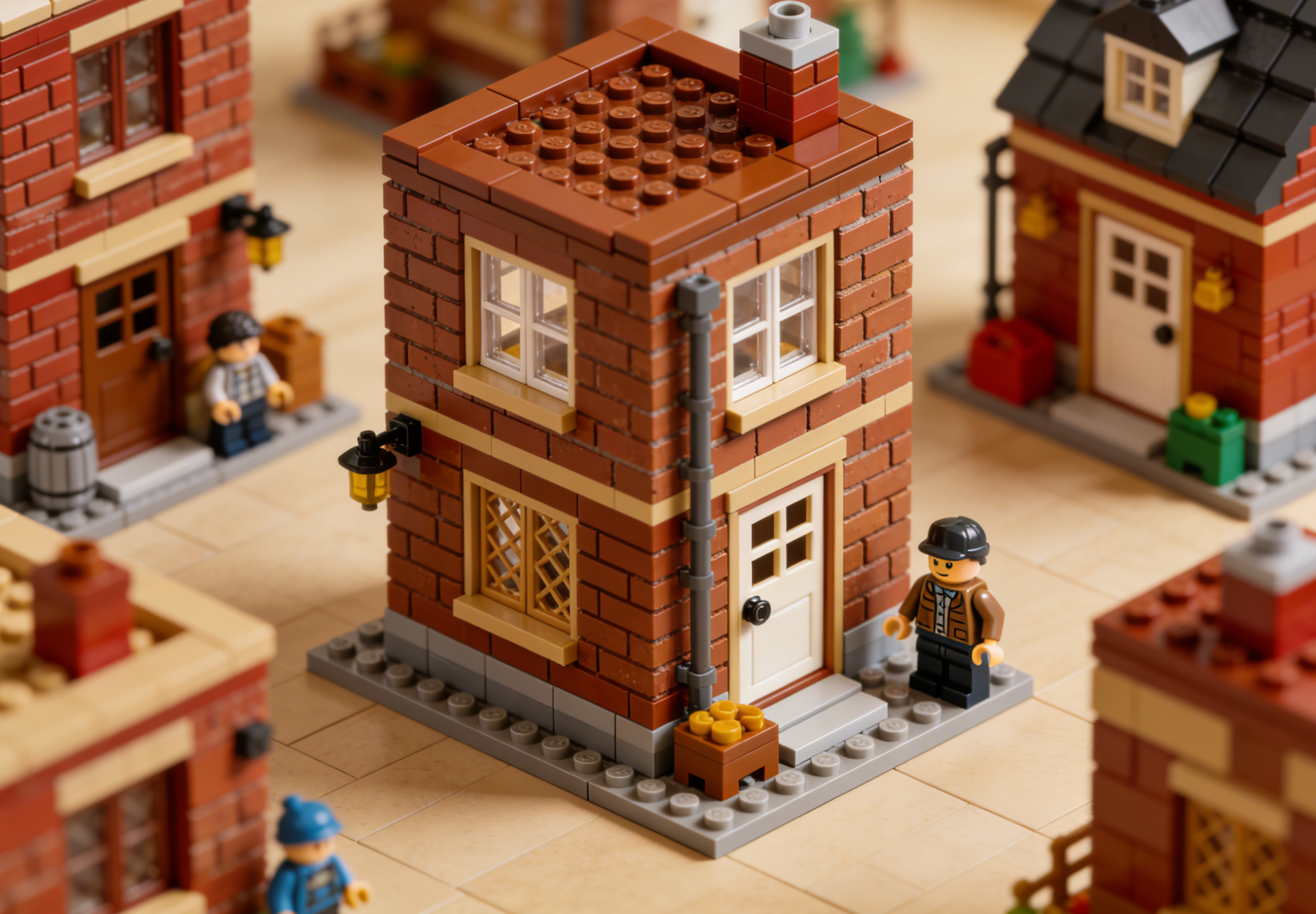 A collection of diverse building brick sets for sale, showcasing various themes and sizes, on a clean background.