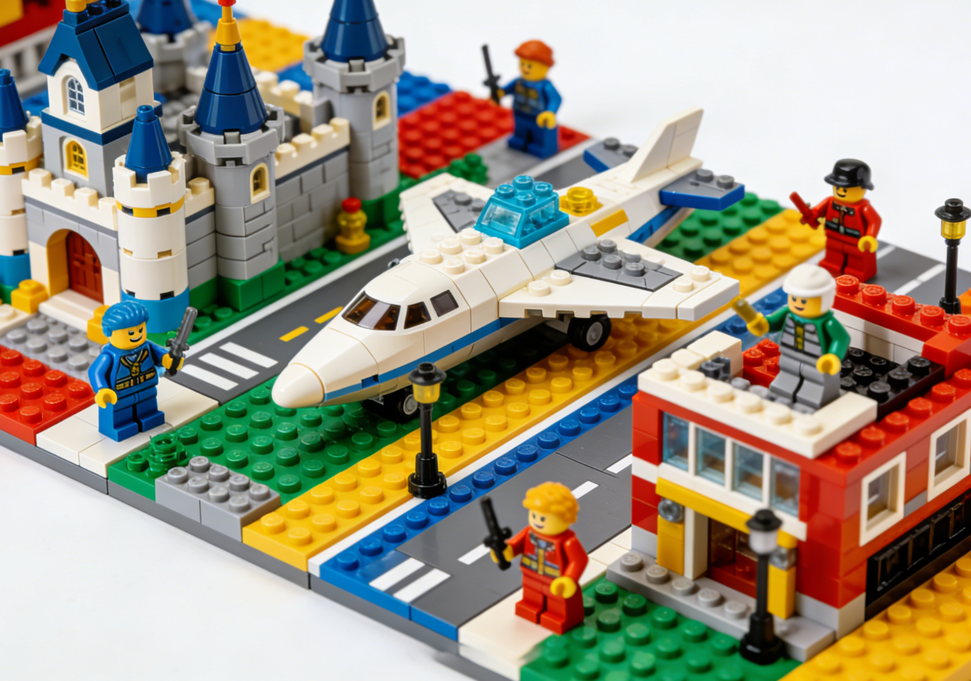 Detailed military tank building block set on a strategic map