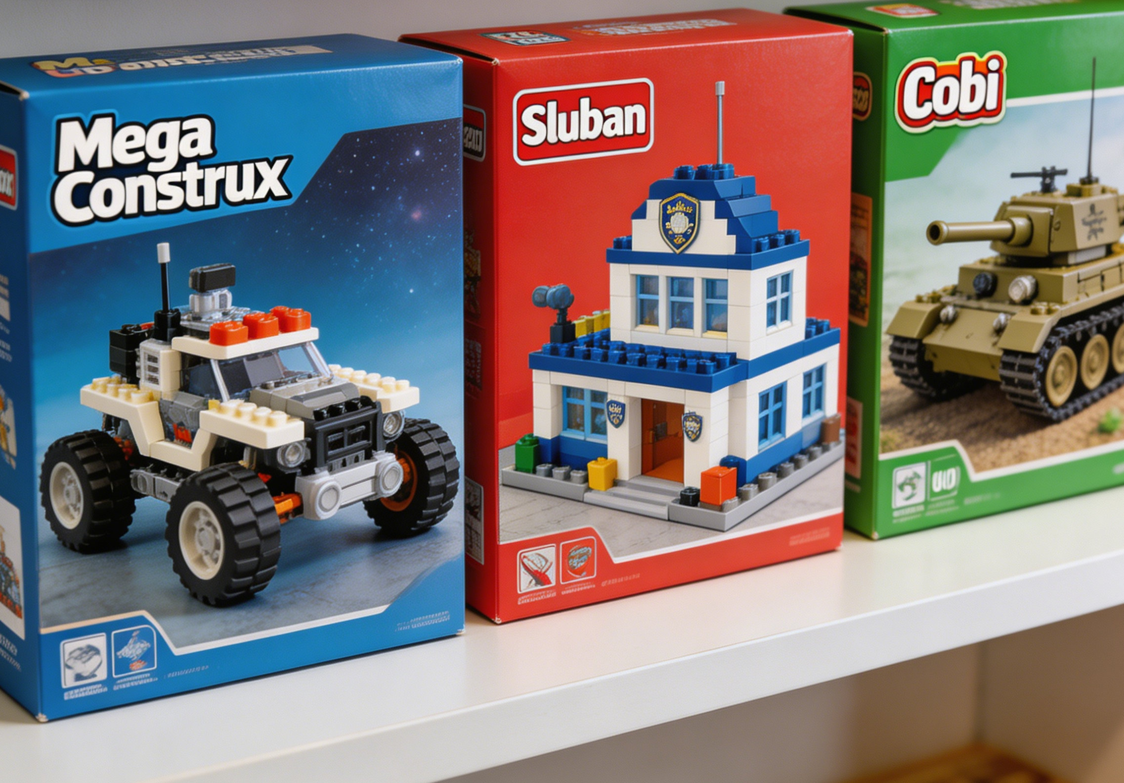 Colorful building blocks from various brands, representing LEGO alternatives
