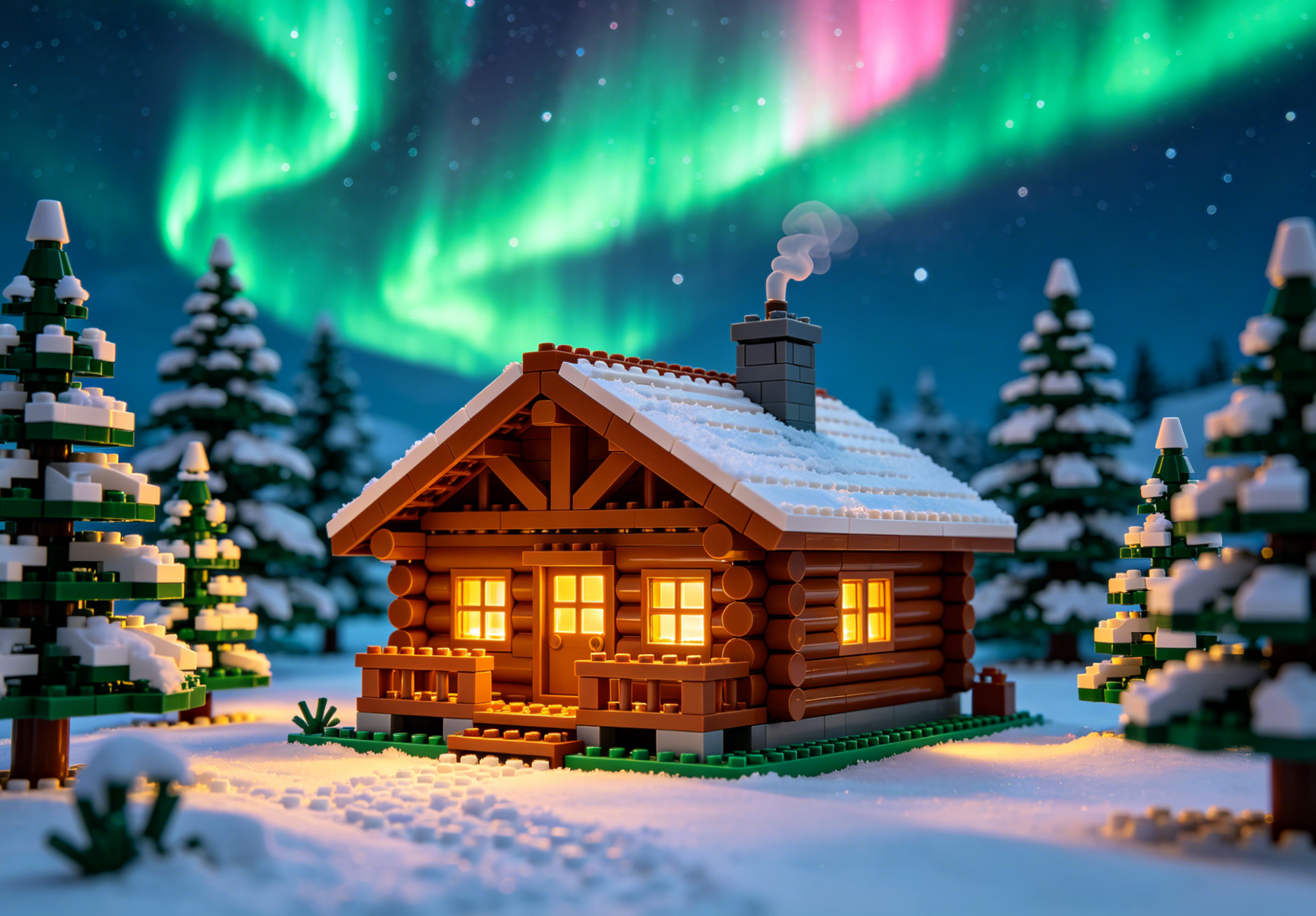 Capturing the Northern Lights: The Magic of the Aurora Cabin Building Block Sets