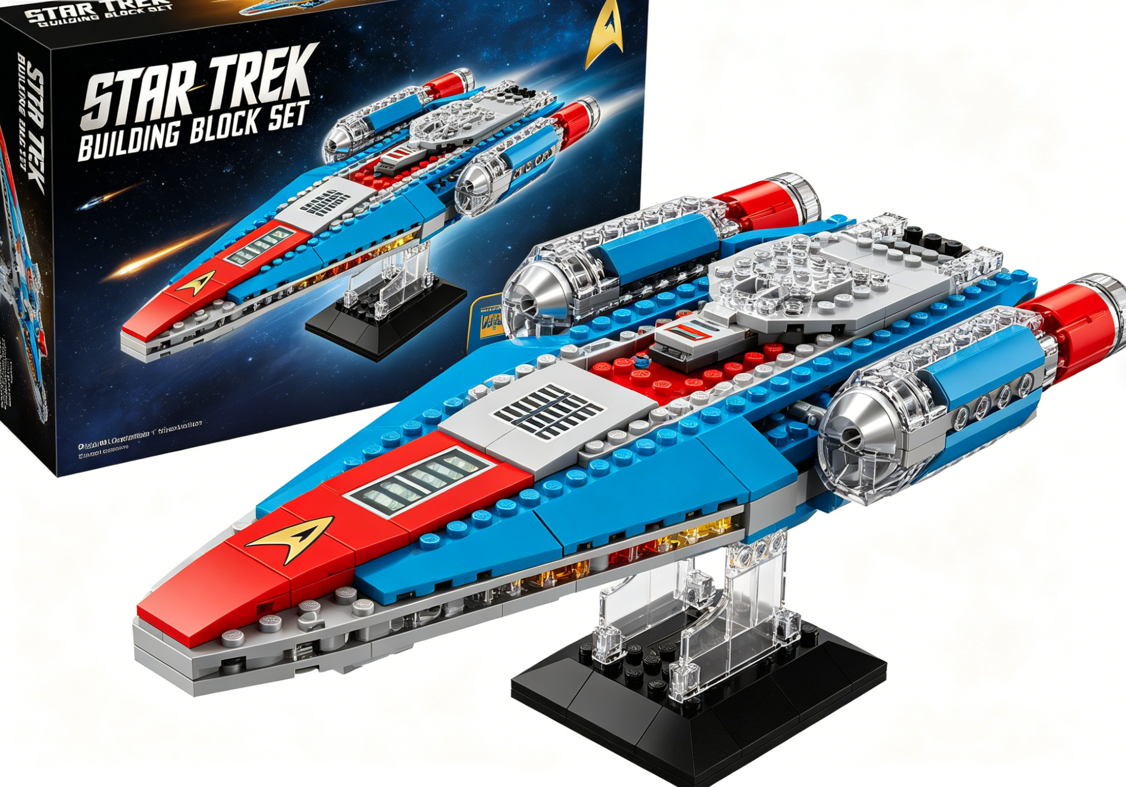 A detailed model of the USS Enterprise NCC-1701-D made from building bricks