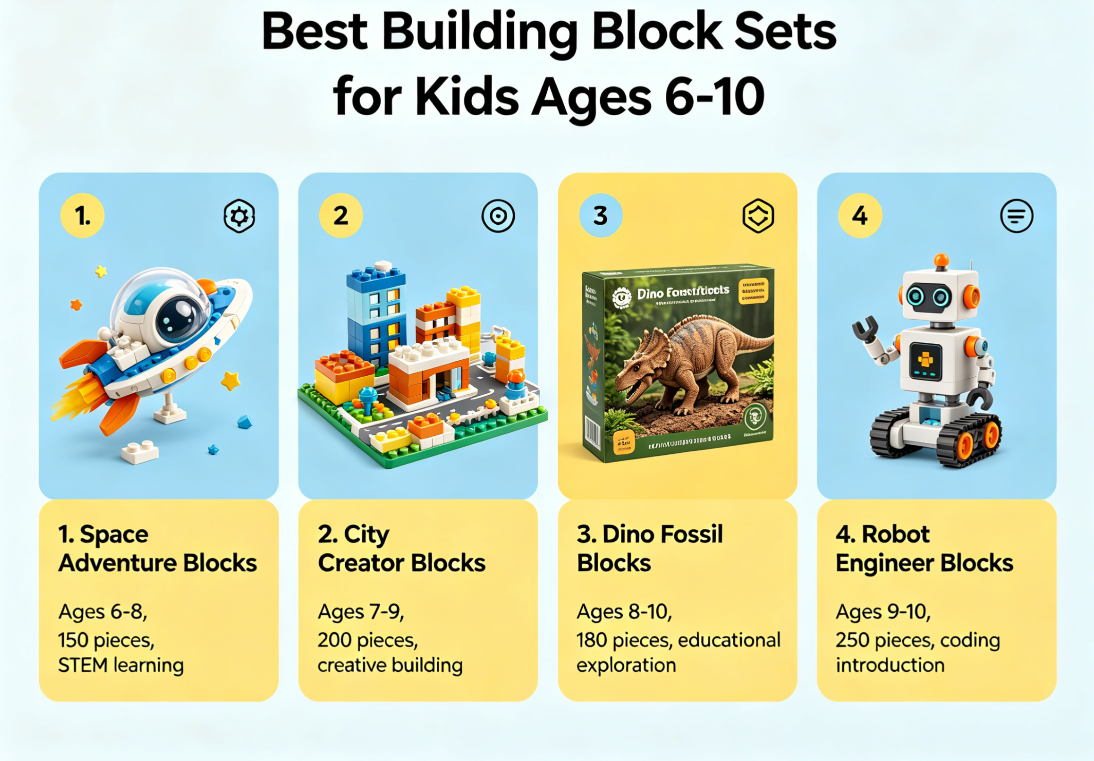 Children playing with colorful building block sets