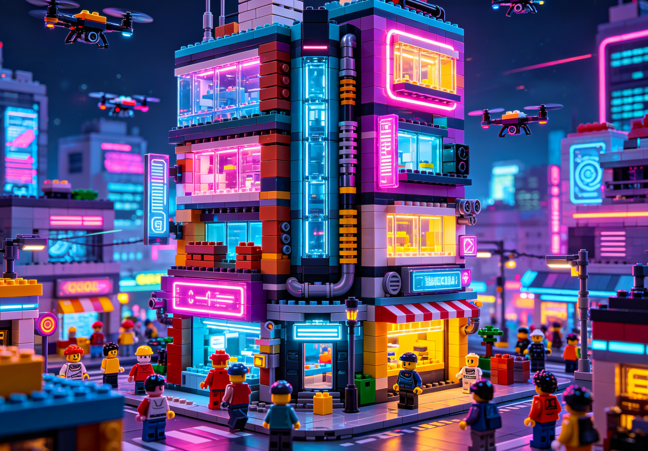 Mastering the Art of the Cyberpunk Building with Construction Bricks