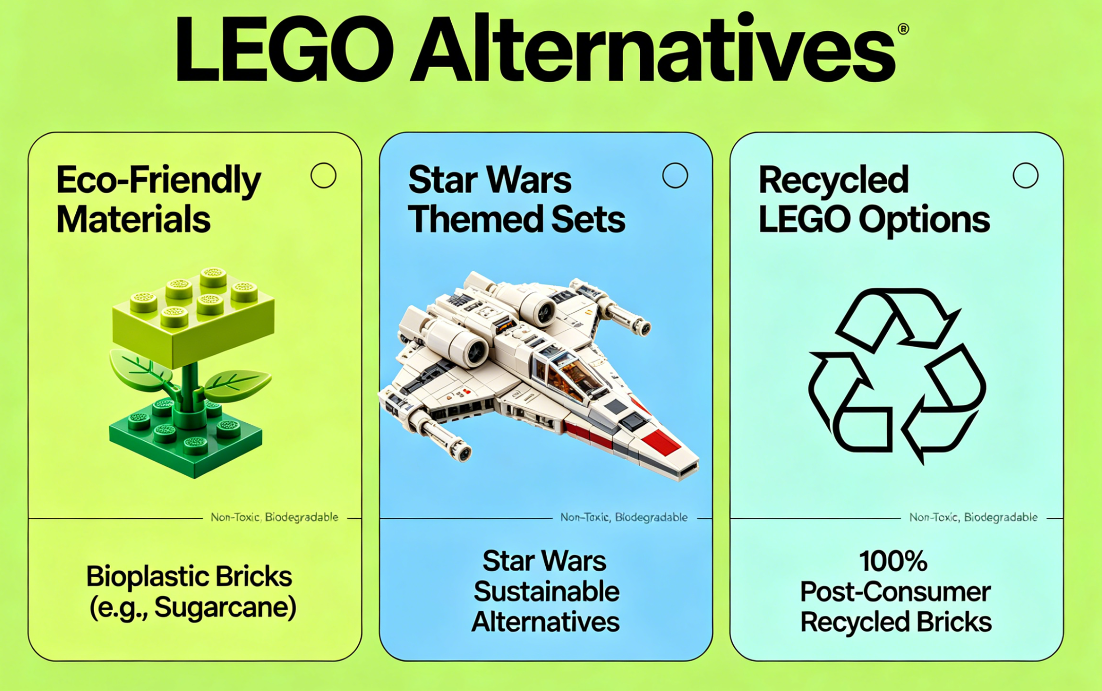 A variety of eco-friendly building block sets in a modern living room setting