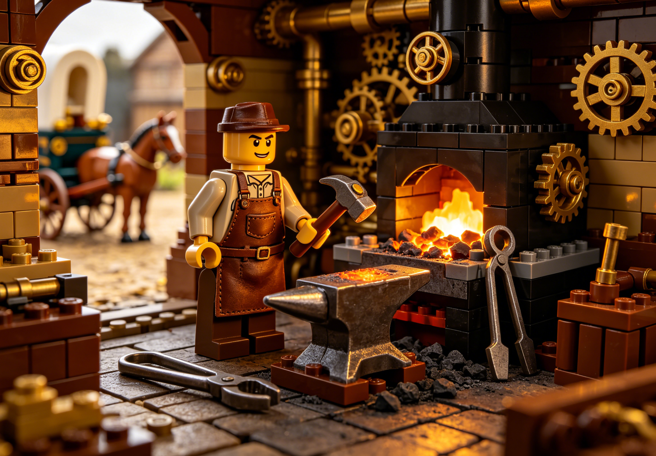 Build a Steampunk Old West Blacksmith with LEGO Alternatives