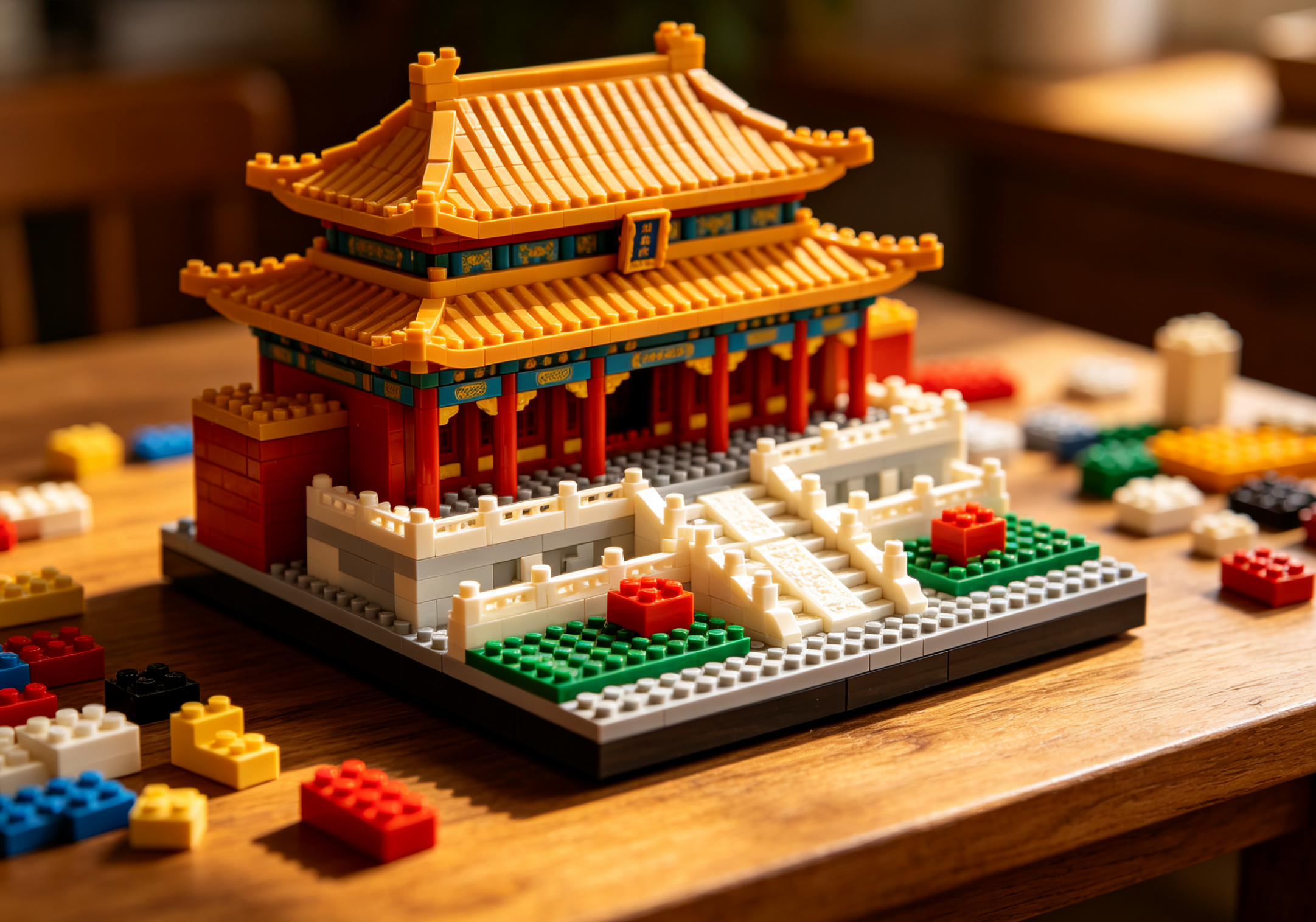 A collection of high-quality alternative building block sets arranged neatly